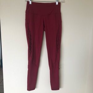 Victoria’s Secret Low-Rise Burgundy Sport Leggings